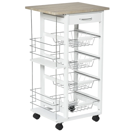 Mullings 47 cm' Kitchen Island with Locking Wheels