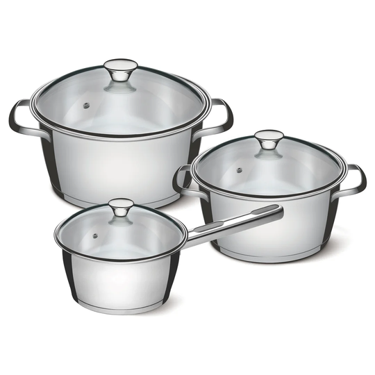Tramontina 3 Pieces Stainless Steel Cookware Set