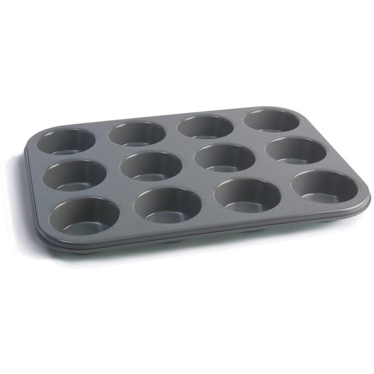 Jamie Oliver JB1060 Bakeware Range Non-Stick Muffin Tin with 12 Holes - Carbon Steel, Harbour Blue