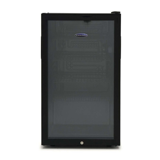 IceKing BF150K.E Black 108L Under Counter Lockable Drinks Fridge / Chiller