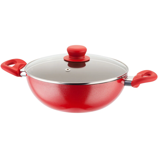 Radiant Non-Stick Aluminium Wok with Lid