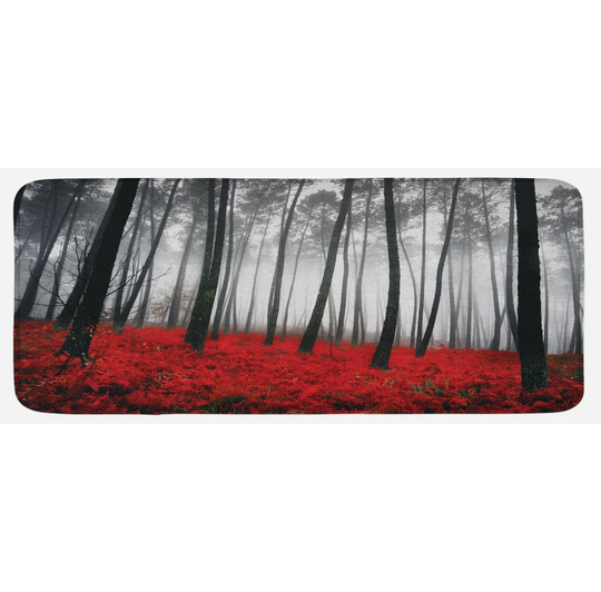 Buckmaster Forest Foggy Woodland Kitchen Mat