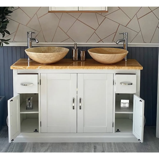 Andrus Solid Beech 1230mm Free-standing Double Vanity Unit