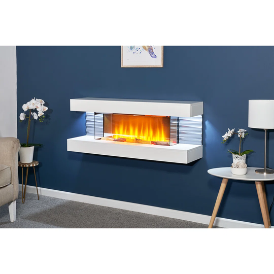 Sureflame Adam 112Cm W Surface Wall Mounted Electric Fire