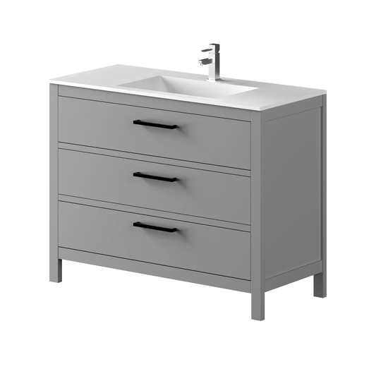 Amazonia Solid Pine 1000mm Free-standing Single Vanity Unit