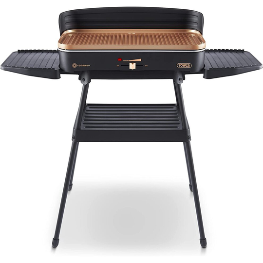 Tower T14028COP 2200W Indoor/Outdoor Electric Barbecue Grill, Copper