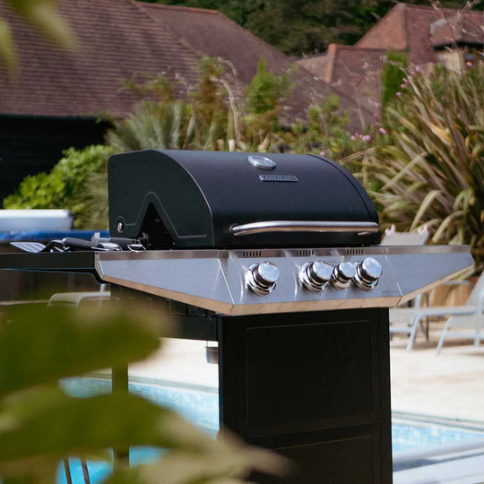Cookology Tennessee Outdoor Freestanding Bbq - 3 Burner Grill Gas Bbq With Side Burner - Black