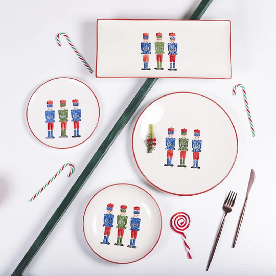 Set 6 NUTCRACKER Round Plate 28 CM