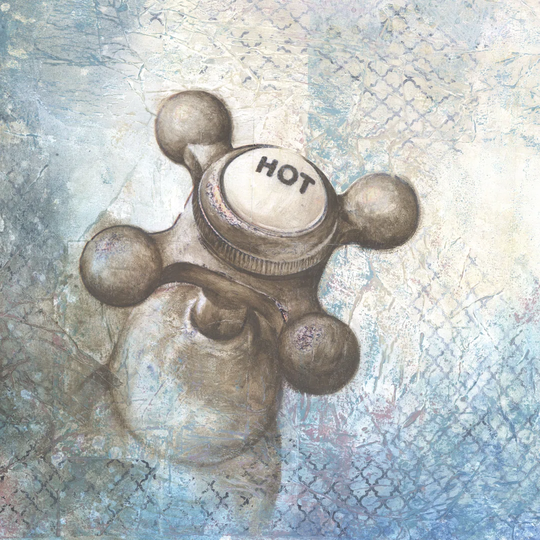 Hot Faucet - Wrapped Canvas Painting Print