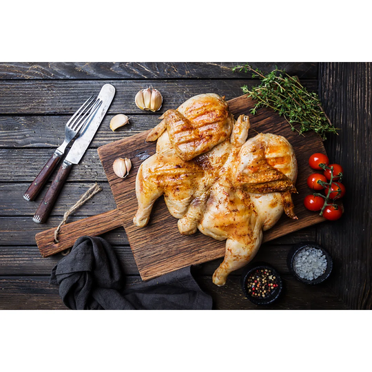 Grilled Chicken Tobacco - Wrapped Canvas Photograph