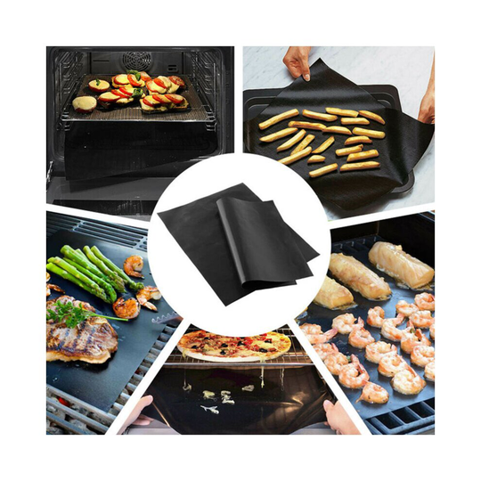 3pcs 40x50cm BBQ Pads Oven Non-Stick Liner Teflon Cooking BBQ Grill Mat
