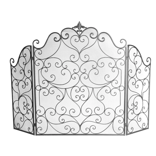 Maylis 3 Panel Iron Fireplace Screen