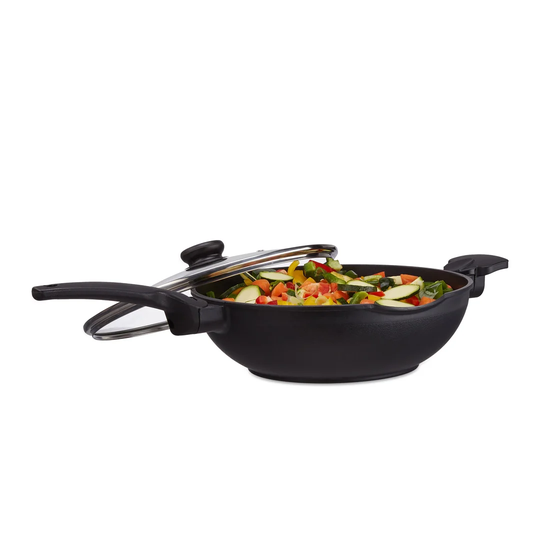 30cm Non-Stick Aluminium Wok with Lid