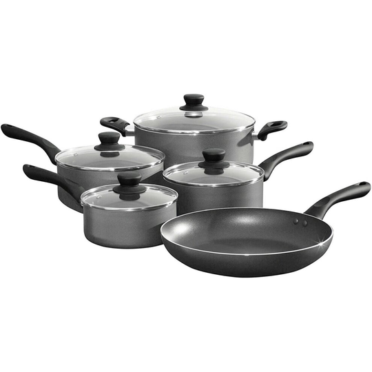 ProChef 5Pc Nonstick Pan Set 2.5mm Pressed Aluminium Cookware Set With Glass Lid