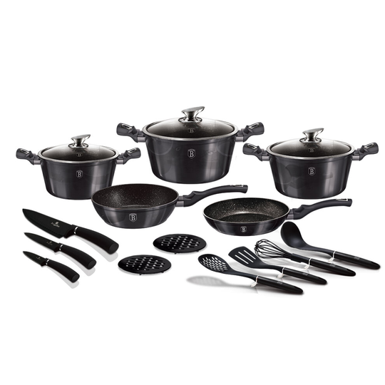 (Carbon Pro) Berlinger Haus 17 Pcs Cookware Set