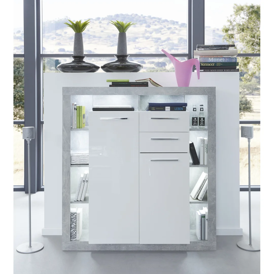Raúl 121Cm Wide 2 Drawer Highboard