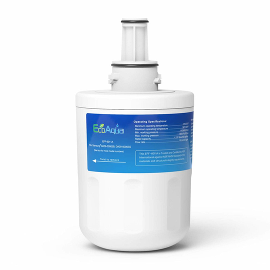 1 x EcoAqua EFF-6011A Ice & Water Refrigerator Filter to fit Samsung DA29-00003G, HAFCU1/XAA, HAFCU1-2P/XAA, HAFIN2/EXP, DA97-06317A, DA29-00003A,...