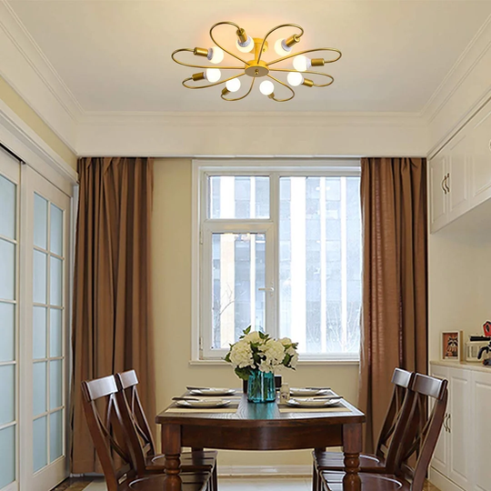 Azeriah 8-Light 84cm Semi Flush Mount