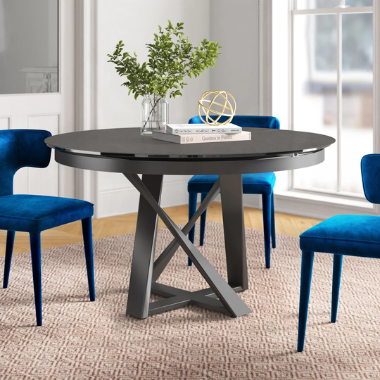 Keithley Extendable Butterfly Leaf Trestle Dining Table