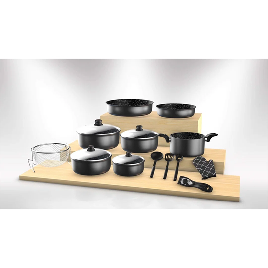 Belfry Kitchen 17 Pieces Aluminium Cookware Set
