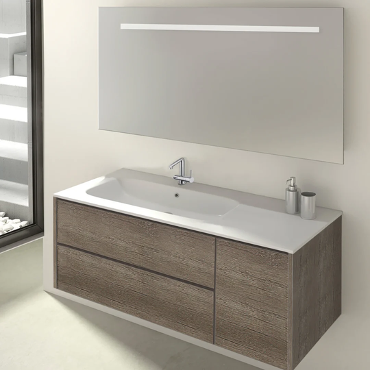 Maiford 3-Piece Bathroom Furniture Set with LED Mirror