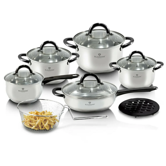 Blaumann 7 Pieces Stainless Steel Non Stick Cookware Set