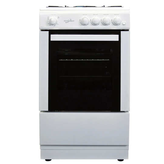 50cm Single Cavity Gas Cooker with Solid Hotplate Hob