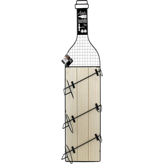 Denali 3 Bottle Wall Mounted Wine Bottle Rack in Black