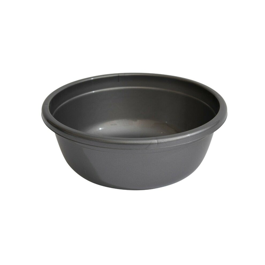 (Grey, 8L) Washing up Bowl Round Basin Kitchen Sink