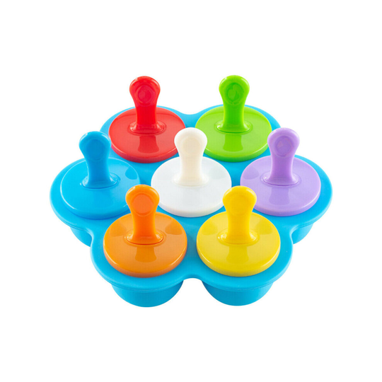 (Blue) Mini Ice Lolly Tray Maker DIY Popsicle Mould