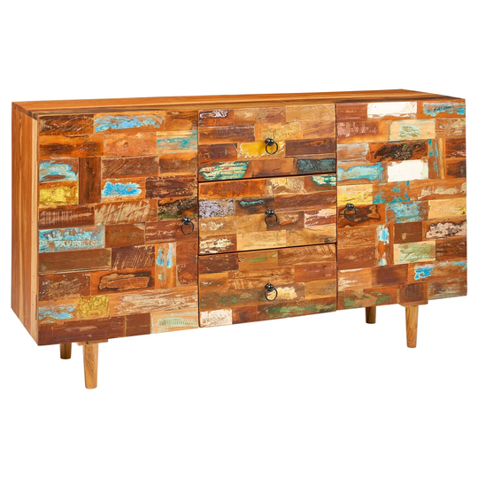 Ndayisenga 140 Cm Wide 3 Drawer Mango Solid Wood Sideboard