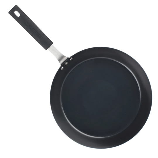 Salter® BW05457BSSAAIR7 Black Steel Pan For Life Preseasoned Frying Pan | 28 Cm | Black | PFOA/PTFE-Free |Perfect For Steak , Sautes & Browning | Ov