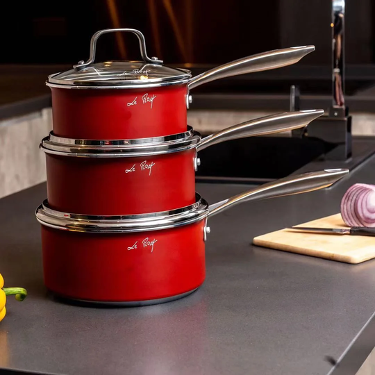 Leroy 3 Pieces Aluminium Non Stick Cookware Set