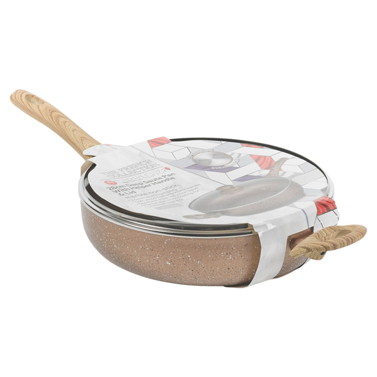 (28cm Deep Sauté Pan (Out of Stock)) Ceramic Rose Gold Cooking Pots Pans Frying Pan Set