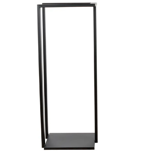 DINE Log Rack In Black Steel 40X25x120 Cm