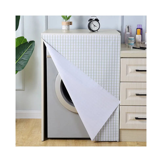 (Green, 50x80cm/19.68x31.49in) Velcro Sink Cabinet Curtain Dustproof Cover Self Adhesive Kitchen Bathroom Door