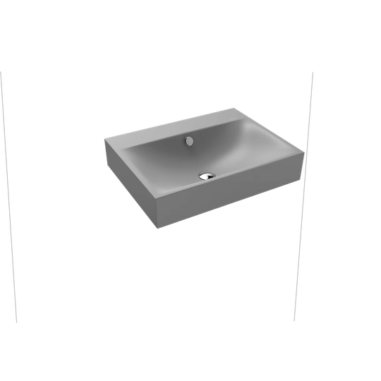 Cold Grey Metal Rectangular Wall Hung Basin Bathroom Sink