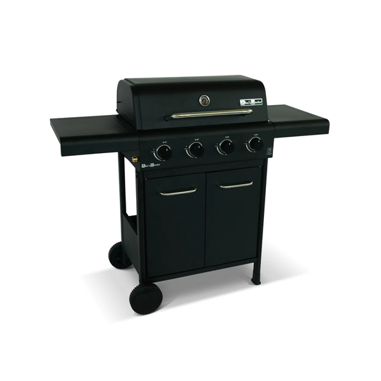 Alice's Garden 4 - Burner Free Standing Liquid Propane Gas Grill with Cabinet