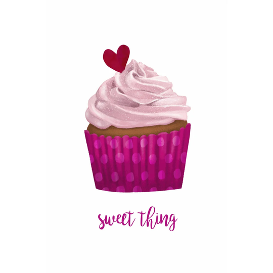 Valentine's Cupcake II by Victoria Borges - Wrapped Canvas Graphic Art Print