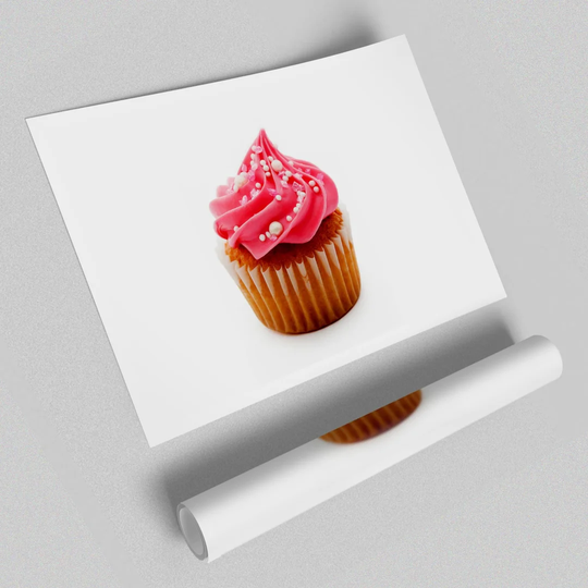 Beautiful Pink Cupcake - Photograph Print on Paper