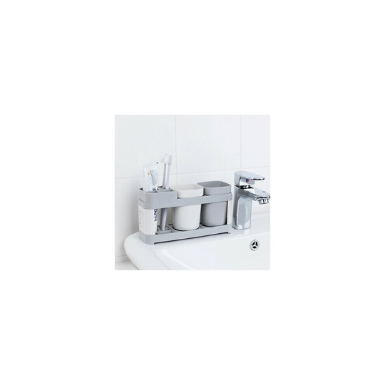 Electric Toothbrush Holder Stand 2Cup Set Toothpaste Storage Rack