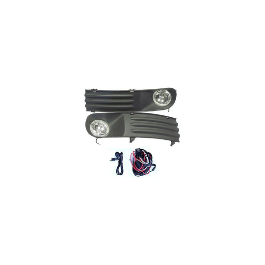 GRILLE FOG LIGHTS VW TRANSPORTER T5 T28 T30 2003-2009 SET OF 2 NEW & WIRING KIT