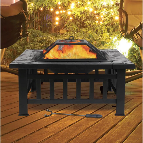 Swartz 48Cm H x 79Cm W Iron Outdoor Free Pit with Lid