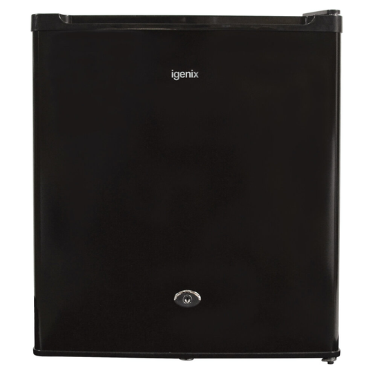 Igenix IG3711/B2C Table Top Fridge with 47 Litre Capacity, 4 Litre Freezer Compartment, 1 Shelf, Reversible and Lockable Door, Black [Energy Class A+]