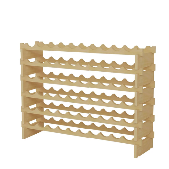 Vega 60 Bottle Floor Wine Bottle Rack in Light Brown