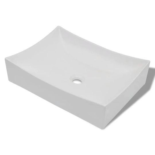 Marini Ceramic Rectangular Bathroom Sink