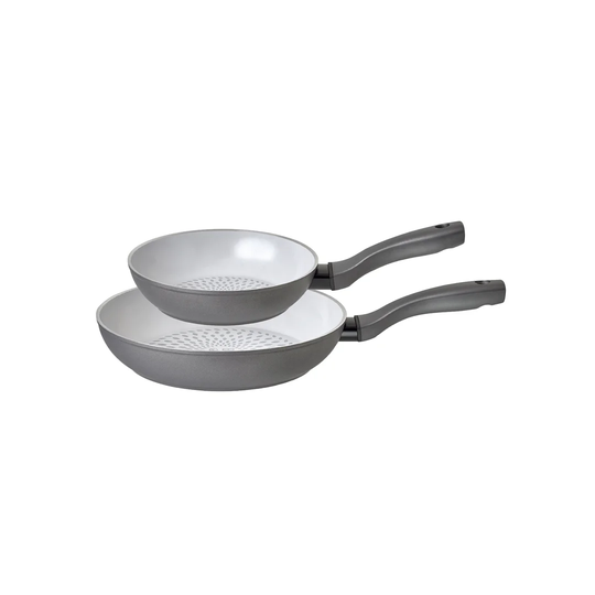 Earthpan 100% Recycled Induction Dishwasher Safe Frying Pan Twinpack - 20cm & 28cm