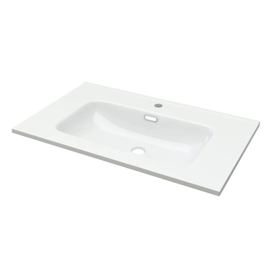 Ceramic Rectangular Trough Bathroom Sink