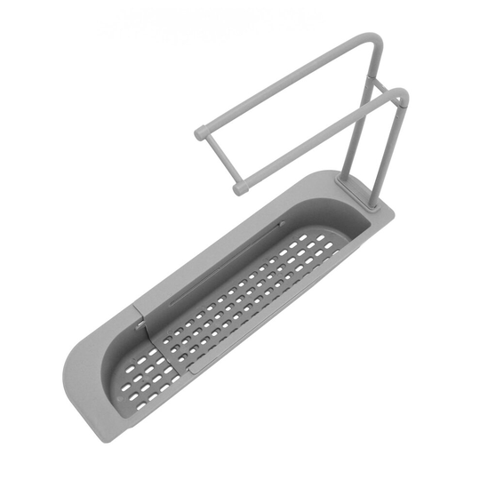 (Grey) Multi Color Telescopic Sink Rack Kitchen Rack