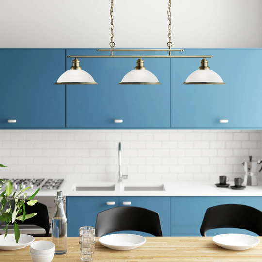 Beverley 3 - Light Kitchen Island Linear Pendant